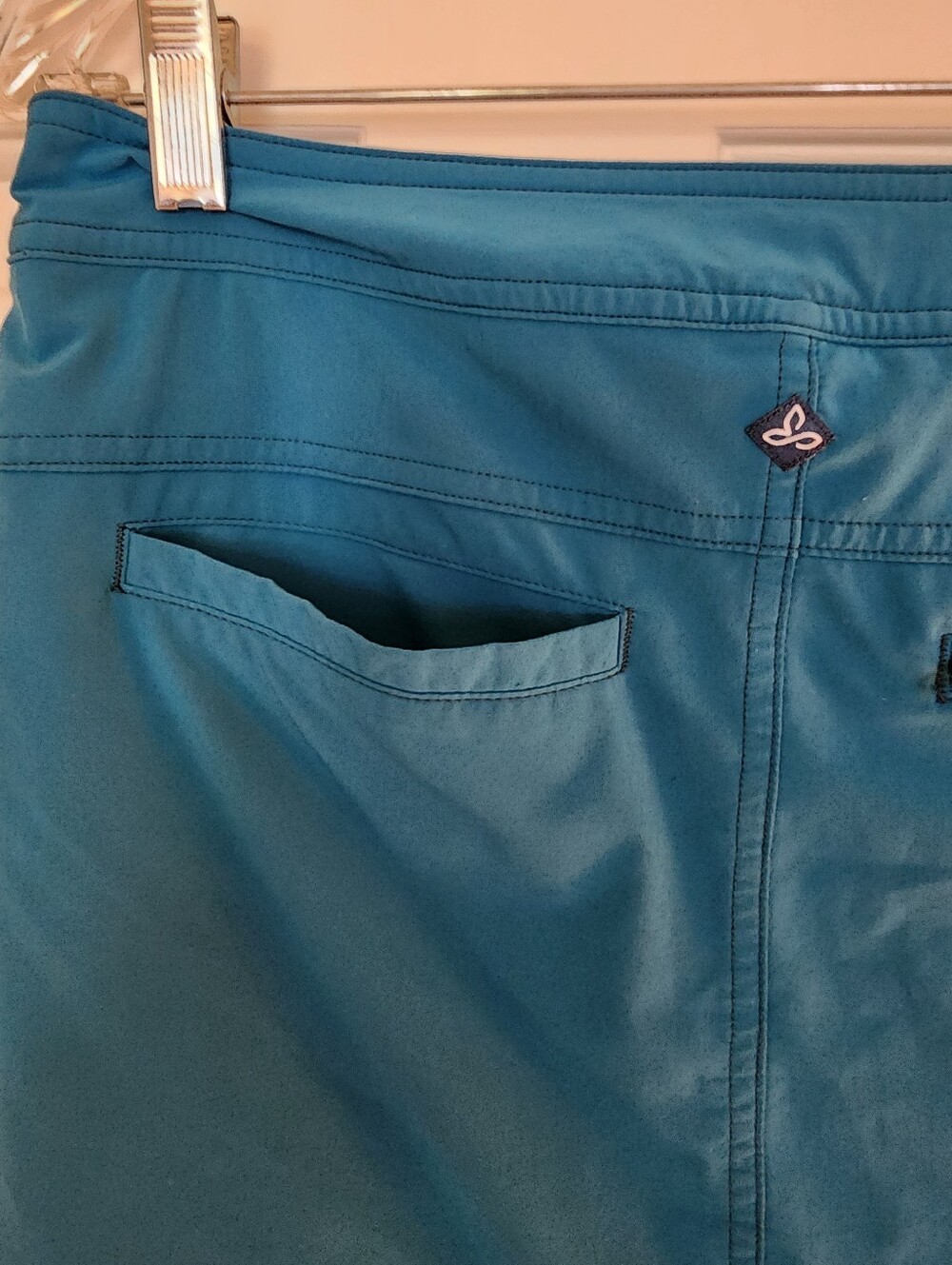 Prana Lena Mini Skort Skirt Size 6 Teal Camping Hiking Outdoors - Picture 4 of 9